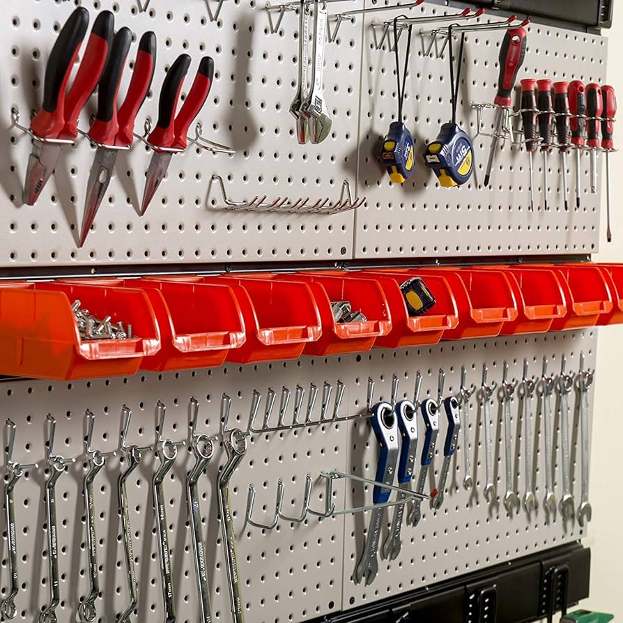 Picture of pegboard in garage