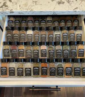 Beautifully organized spice drawer